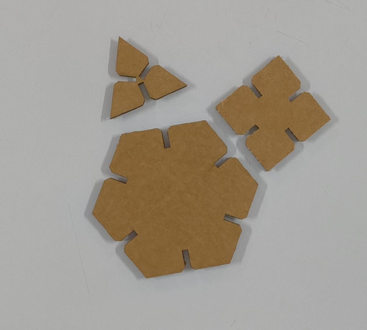 Completed test cut pieces